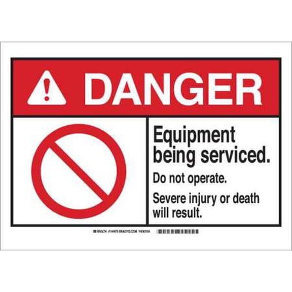 BRADY 144481 Danger Sign,Do Not Operate,B-555,10in.H G1955110