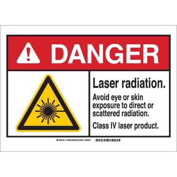 brady 144554 danger sign,avoid exposure,b-555,10in.h g1955016