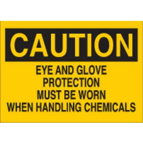 brady 22277 caution sign, 10 x 14in, bk/yel, eng, text