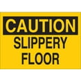 thumbnail image 1 of BRADY 25598 Caution Sign,7 x 10In,BK/YEL,Slippery FL, 1 of 1