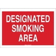 thumbnail image 1 of BRADY 46990 Smoking Area Sign, 10 x 14In, WHT/R, ENG, 1 of 2