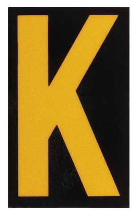 brady 5890-k reflective numbers and letters, k, pk 25