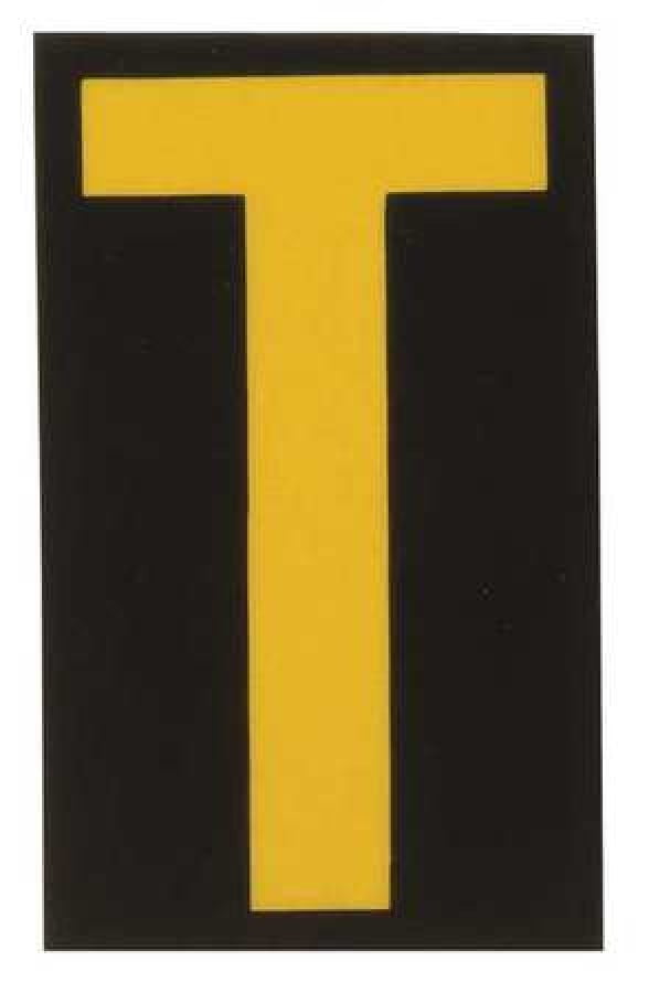 brady 5890-t reflective numbers and letters, t, pk 25