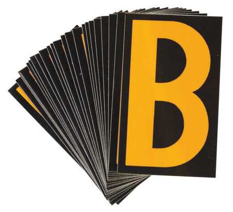 brady 5905-b reflective numbers and letters, b, pk 25