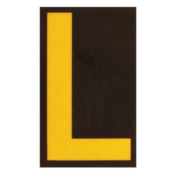 brady 5905-l reflective numbers and letters, l, pk 25