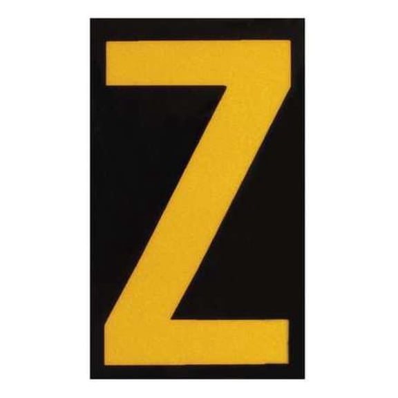 brady 5905-z reflective numbers and letters, z, pk 25