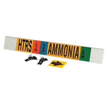 brady 59929 ammonia pipe marker, htrs, 8in and above