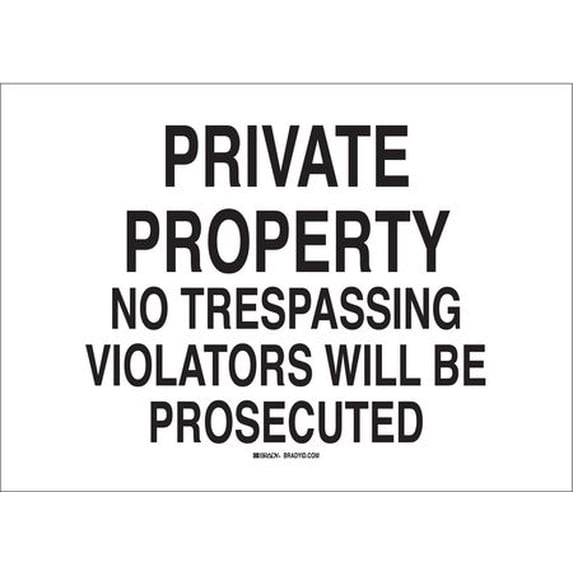security sign, brady, 95421, 10"hx14"w