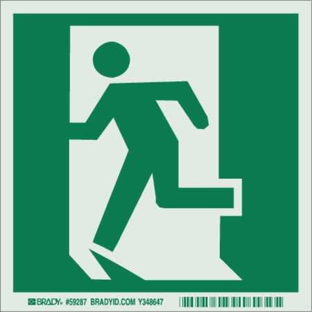 brady directional sign,6" x 6",plastic 59288