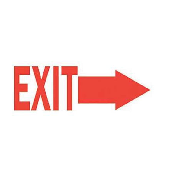 BRADY Exit Sign,7" x 10",Polyester 122634