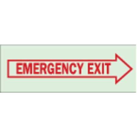 brady fire exit sign,5" x 14",polyester 80210