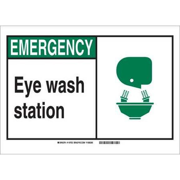 BRADY Safety Sign,10in.Hx14in.W, Vinyl 119768