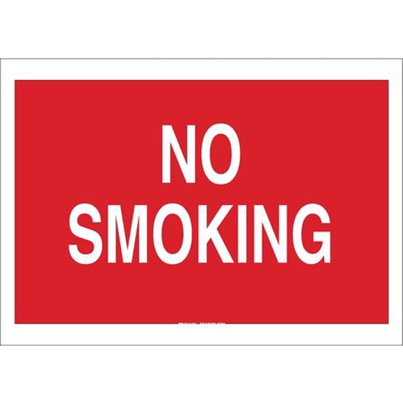 BRADY Thank You For Not Smoking Sign,10x14 141947
