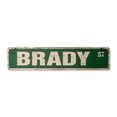 thumbnail image 1 of BRADY Vintage Aluminum Street Sign Childrens Name Room Metal Sign rustic metal tin | Indoor/Outdoor |  18" Wide, 1 of 4