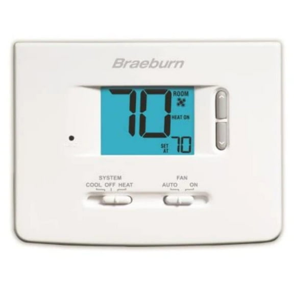 BRAEBURN 1220NC Thermostat, Non-Programmable, 2H/1C