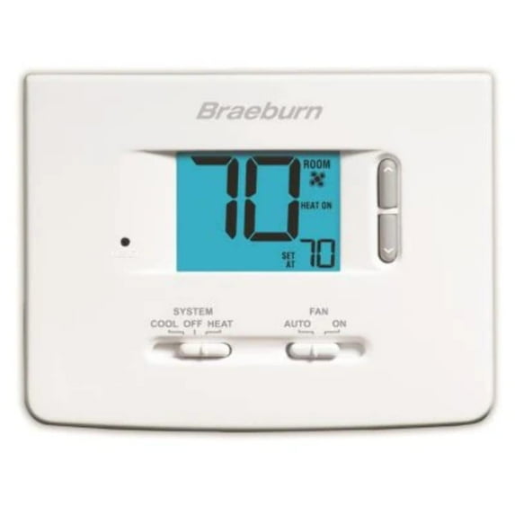 BRAEBURN 1220NC Thermostat, Non-Programmable, 2H/1C