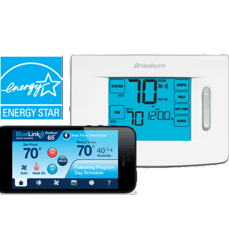 BRAEBURN 7320 / Universal Smart Wi-Fi Programmable Touchscreen Thermostat 3H / 2C