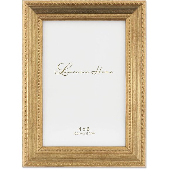 BRAID AND BEAD Burnished Gold Composite-Wood 4x6 frame - 4x6