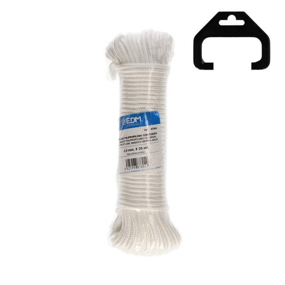 BRAIDED MADEJA POLYPROPYLENE TENDEDERO 25MTS WHITE