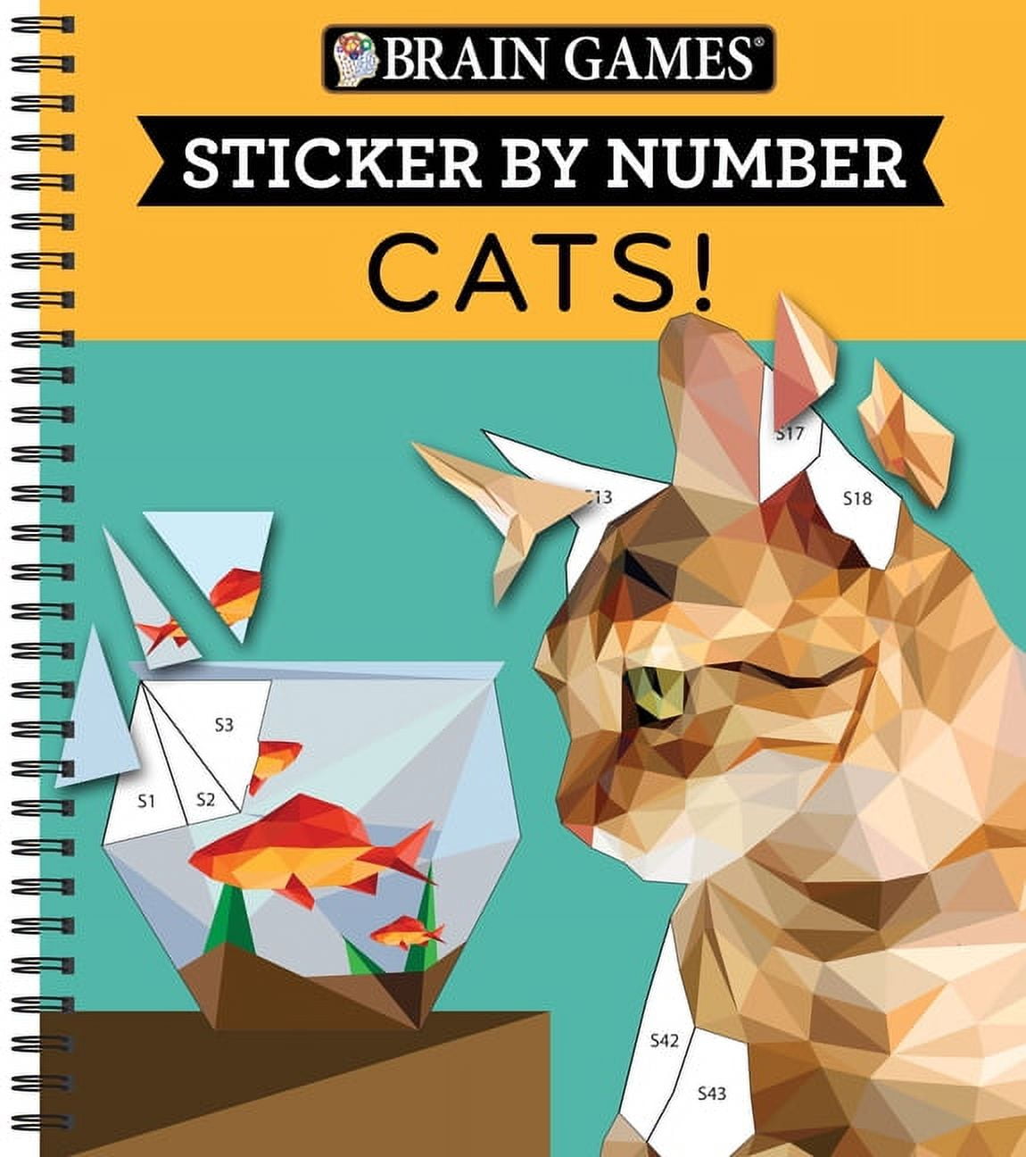 PUBLICATIONS INTERNATIONAL LTD; NEW SEASONS; BRAIN GAMES BRAIN GAMES STICKER BY NU MBER CATS!