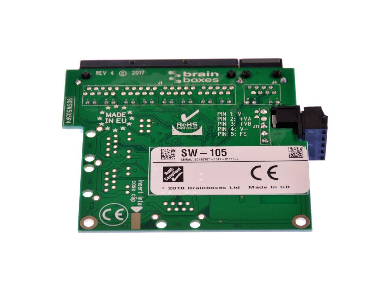 Brainboxes Industrial Embeddable 5 Port Ethernet Switch SW105
