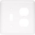 thumbnail image 1 of BRAINERD 64363 Stamped Steel Single Toggle Switch/Duplex Outlet Wall Plate / Switch Cover, White, 1 of 3