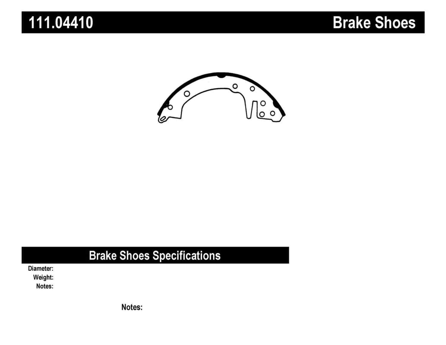 Centric Parts 111.04410 Centric Premium Brake Shoes