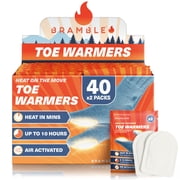 BRAMBLE 80 Foot Warmers & Toe Warmers - Disposable Air Activated Instant Heat Packs 40 Pairs
