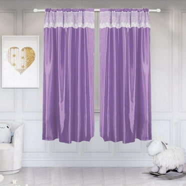 [BRAND CLEARANCE] 100X130CM Blackout Curtains Modern for Living Room Rod Installation Curtains for Window Bedroom Treatment Drape Tulle Sheer Fabric (Purple)
