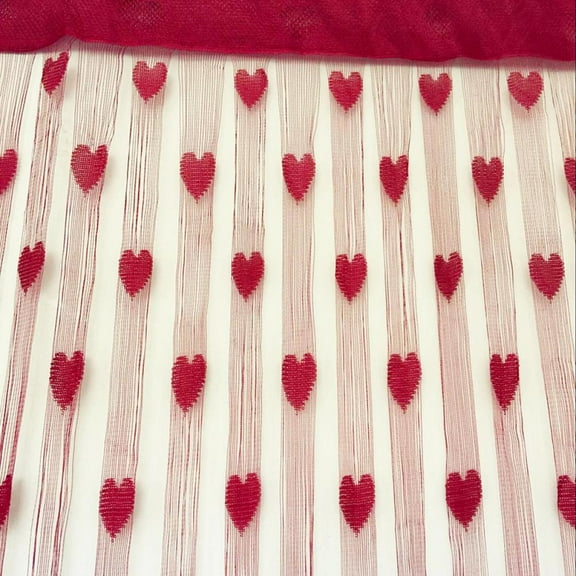 [BRAND CLEARANCE] 78.74X39.37 Tassel String Door Curtain Line Curtain Heart Decor Window Room Divider String Curtain (Burgundy)