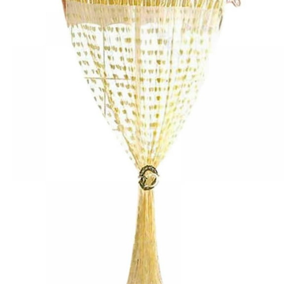 [BRAND CLEARANCE] 200X100CM Tassel String Door Curtain Line Curtain Heart Decor Window Room Divider String Curtain (Yellow)