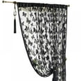 thumbnail image 1 of [BRAND CLEARANCE] 78.74X39.37 Window Room Curtains，Butterfly Pattern Tassel String Door Curtain Divider Scarf (Black), 1 of 5