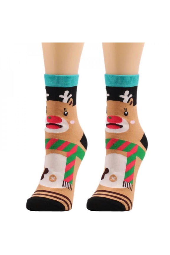 [BRAND Cleance Sale!]Women Cotton Christmas Socks Funny Santa Claus Christmas Tree Snow Elk Men Harajuku New Year Sokken