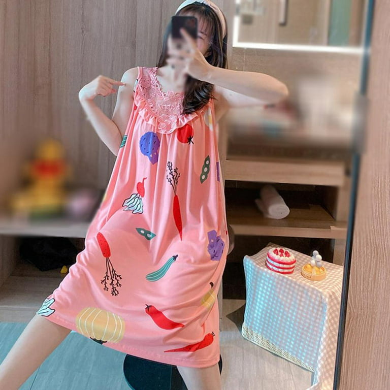 Girls' Nightdress Children's Mesh Pajamas Skirt for Summer Sweet Baby Home  Clothes Girls Nightgown