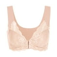 thumbnail image 1 of [BRAND]Delivery On Time!Front Closure Floral Lace Bra For Women Bralette Padded Wireless Bra Back Smoothing Bras Push up Thin Soft Bra 8XL Plus Size, 1 of 6