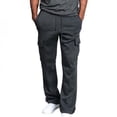 thumbnail image 1 of [BRAND]Delivery On Time!Men's Loose Straight Leg Cargo Sweatpants With Pocket Fashion Drawstring Autumn Winter Casual Trousers Daily Jogger Pants, 1 of 6