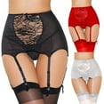 thumbnail image 1 of [BRAND FACTORY PRICE!]Ladies New Lace Garter Belt Thong Underwear Xl Underwear Suit Mesh Suspender Belt Thong Panties, 1 of 8
