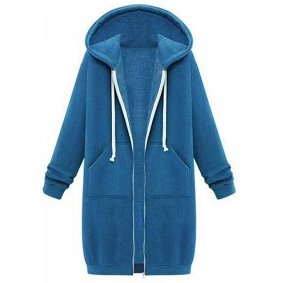 BRAND FACTORY PRICE!Women's Long Hoodies Loose Fit Sweatshirt Outerwear Jacket Tunic Coat with Pockets Long Sleeve Casual Zip Up