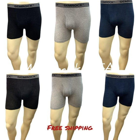 BRAND NEW 6 MENS BOXER BRIEFS UNDERWEA ASORTEDCOLOR SIZE - M WITH FREE SHIPPING