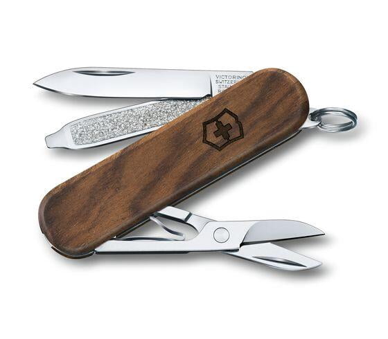 BRAND NEW Bulova Victorinox Swiss Army Classic SD Multi-Tool, Walnut Wood, 2.3" Closed - 0.6221.63-X1