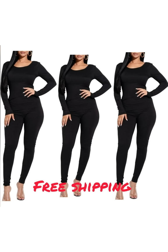 BRAND NEW LADIES LONG SLEEVE BODYCOM  JUMPSUIT SIZE -L WITH FREE SHIPPING