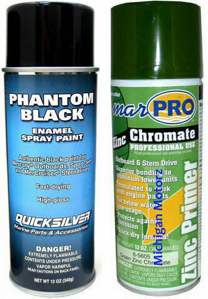 BRAND NEW MerCruiser Phantom Black Spray Paint + Green Zinc Chromate