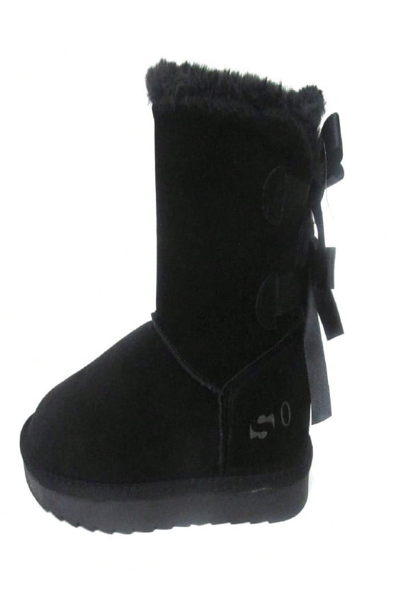 BRAND NEW WOMEN CLASSIC TWO BOWS SHORT BOOT BLACK 3452 ORIGINAL size 6