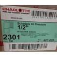 thumbnail image 1 of BRAND NEW charlotte sch 40 90 degree elbow 2301, 407-005 ( 2 BOX 0F 50 PIECES ), 1 of 1