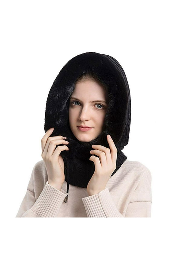 [BRAND PROMOTION!]Warm Knit Hats Adult Beanie Hats Scarf Set Knitting Snow Ski Hat for Men Women Baggy Skull Cap Winter Gradient Tie-dyed