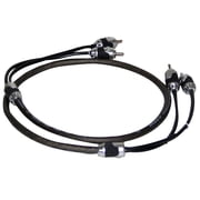 BRAND-X XXL15RCASQ - 1.5" Foot Hi-End Black/Silver Stereo RCA Cable