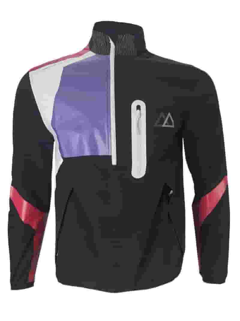 ☆NERDY☆ Sporty Colorblock Windbreaker Black BRANDBLACK Men's Colorblock Windbreaker Jacket, Blacl