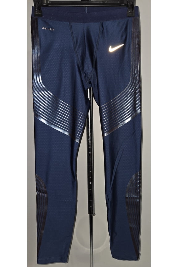 BRANDED ATHLETIC RUNNING TIGHT SIZE L NAVY BLUE 717750-411