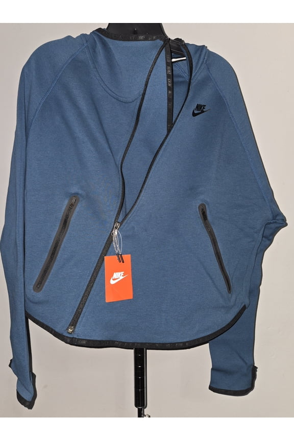 BRANDED WOMENS GREENISH BLUE HOODED JACKET SIZE M NIKE 617358 483
