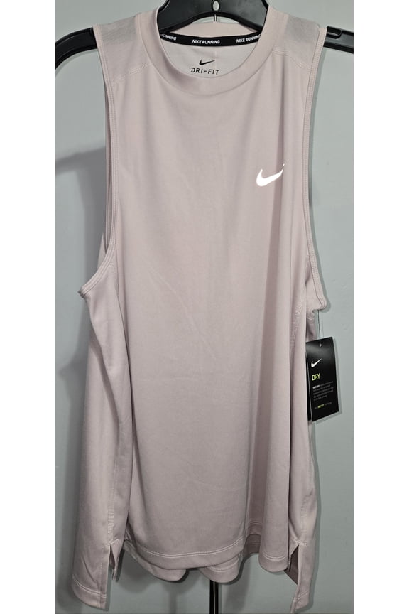 BRANDED WOMENS PALE PINK ATHLETIC TANK TOP SIZE M, NIKE AT4190-684